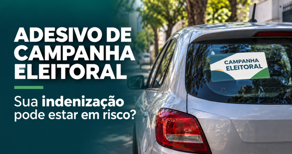 Adesivo de campanha eleitoral: sua indenização pode estar em risco? Carro com adesivo eleitoral.