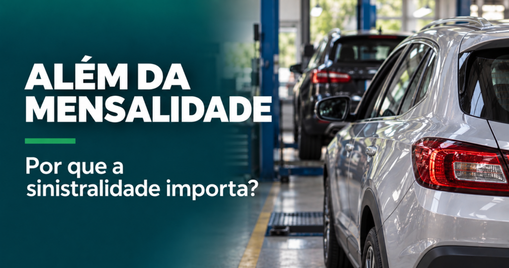 Além da mensalidade: por que a sinistralidade importa? Carros em área de inspeção.